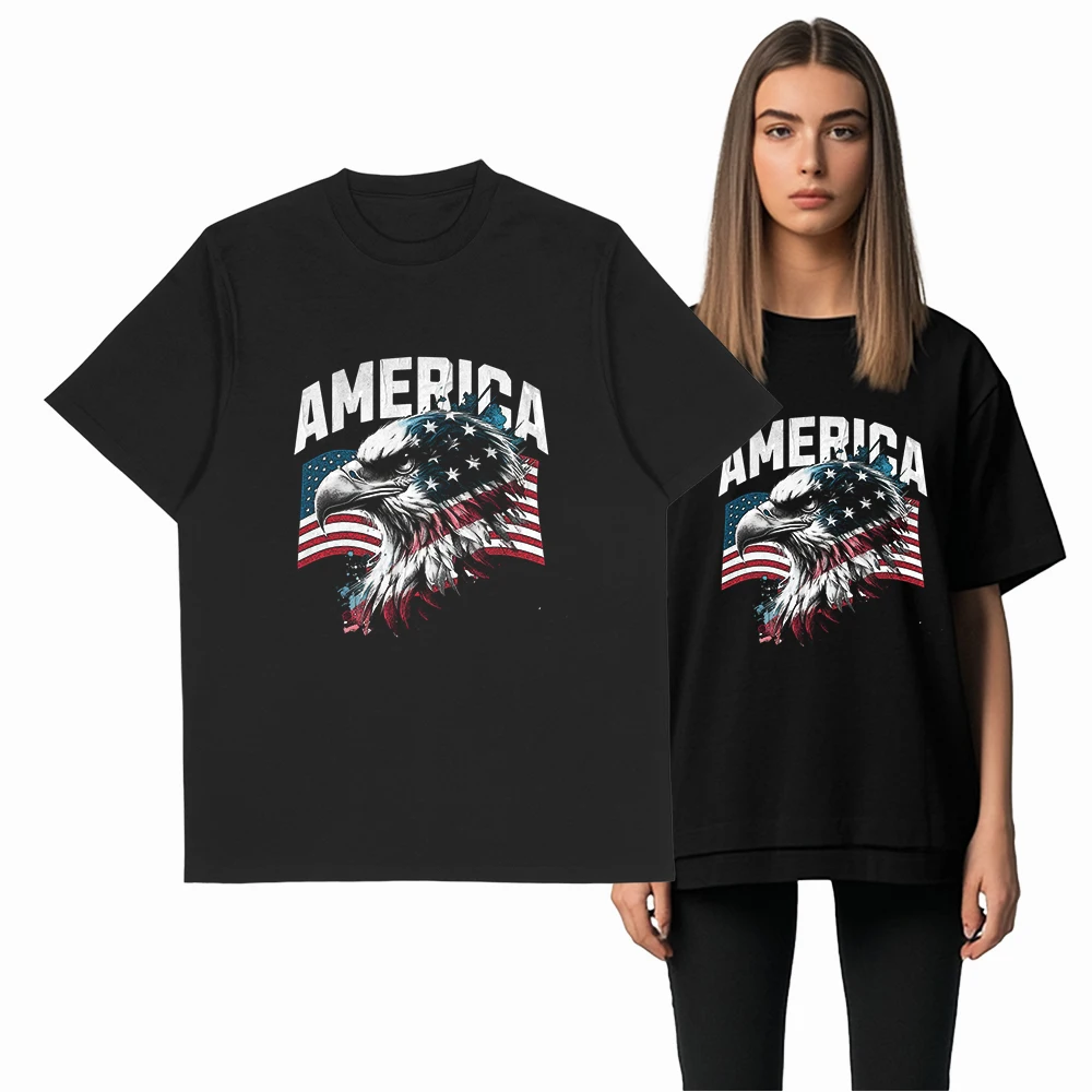 Coolmind U0030 America Eagle Graphic Print Men T Shirt Casual 100% Cotton Funny Men Tshirt Big Size Tee Shrits Tops