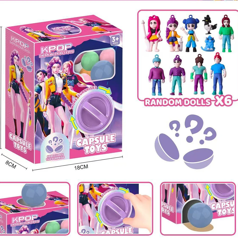 kpop Witch Huntress Twisting Egg Machine Fun Capsule Lottery Decompression Toy Twisting Egg Action Figure Christmas Gifts