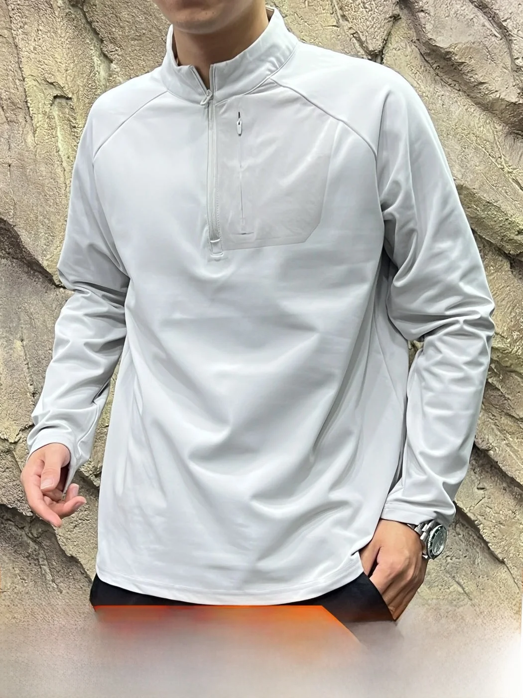 Functionality Meets Warmth: Men's Outdoor Sports Base Layer Long Sleeve Thermal Fleece Half Zip T-Shirt Standard Fit Casual S...