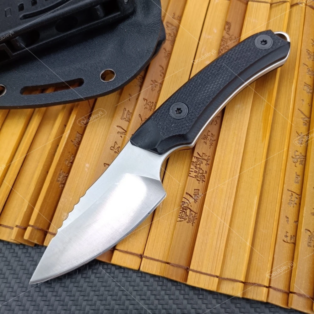 Lightweight Compact 662 Outdoor Fixed Knife EDC Rope Cutter Fruit Knife Camping Fishing Practical Tools with Nylon Fiber Handle