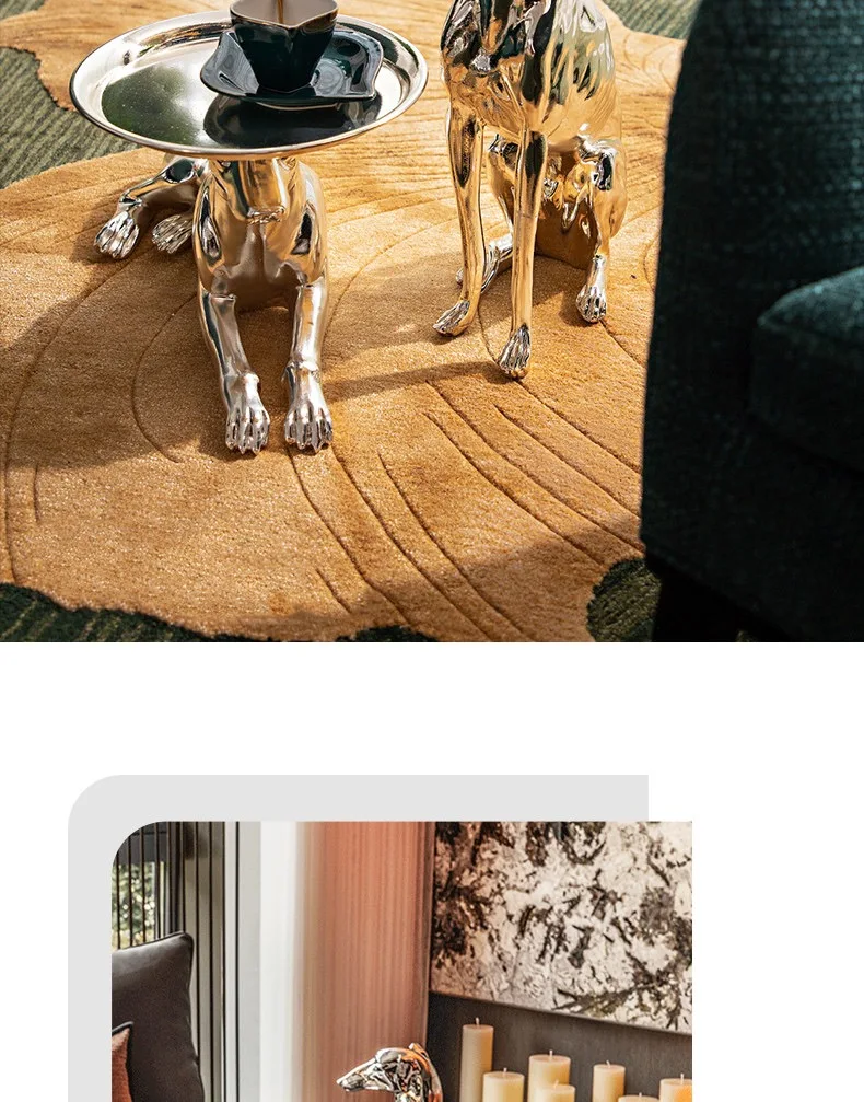 Doberman Dog Figurine Modern Geometric Dog Tray Large Decorative Piece for Entryway and Living Room Housewarming Gift