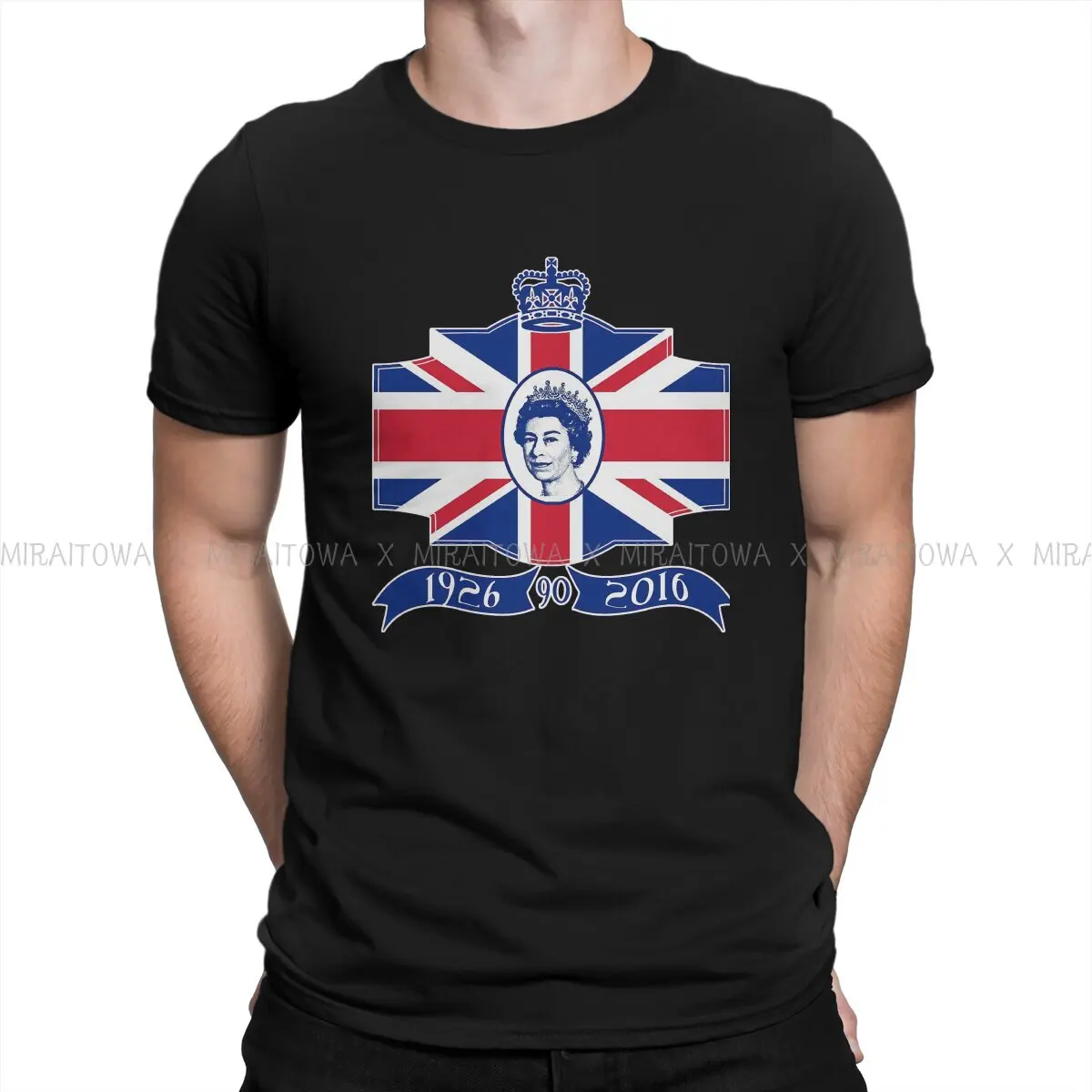 Queen Elizabeth II  90th Birthday Tshirt Homme Men's Clothing Blusas Loose Cotton T Shirt For Men