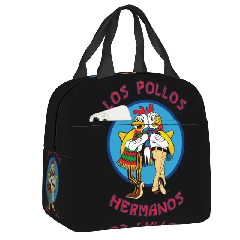 Breaking Bad Lunch Bag Los Pollos Hermanos Cooler Thermal Insulated Bento Box For Women Kids School Beach Camping Food Tote Bags