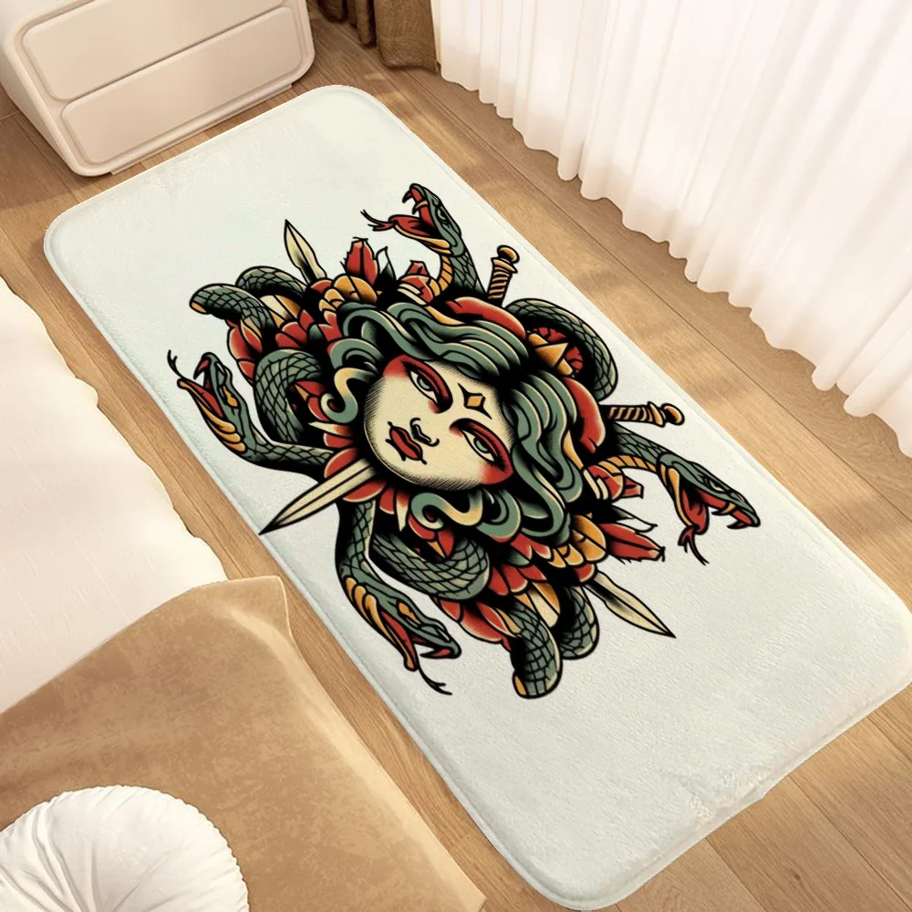 Medusa Cute Rug Mat for Hallway on the Floor Modern Home Decoration Accessories Bedrooom Carpet Doormat Entrance Door House Foot