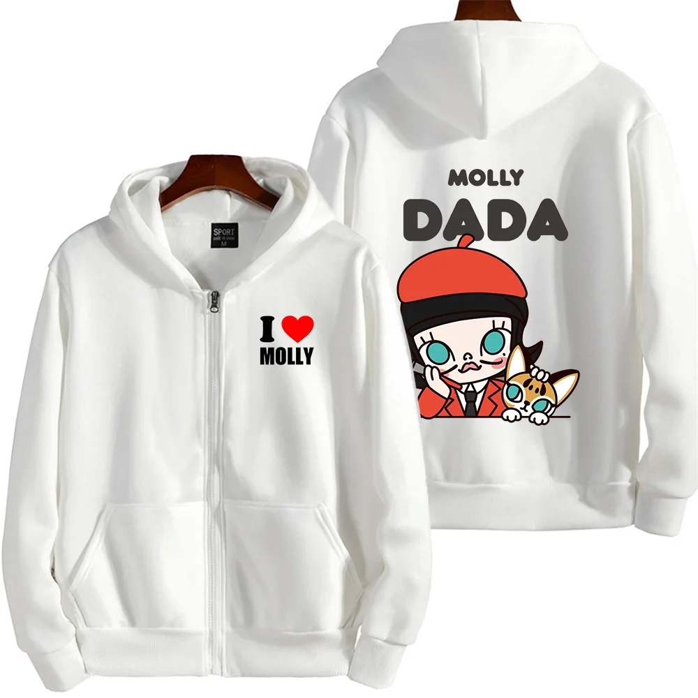 Anime LABUBU MOLLY Print Hoodies Couple student street sports casual Hoodies