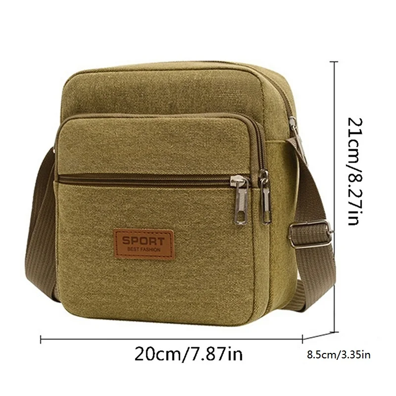 Men\'s Fashion Canvas Small Bag Casual Men Mini Handbags Male Crossbody Shoulder Messenger Bags For Men Business Sidebag