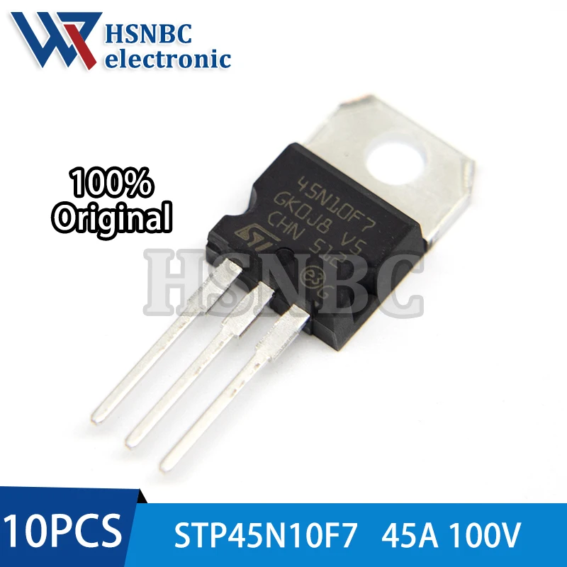

10PCS STP45N10F7 45N10F7 TO-220 45A 100V N-channel Power MOSFET Transistor 100% New Original