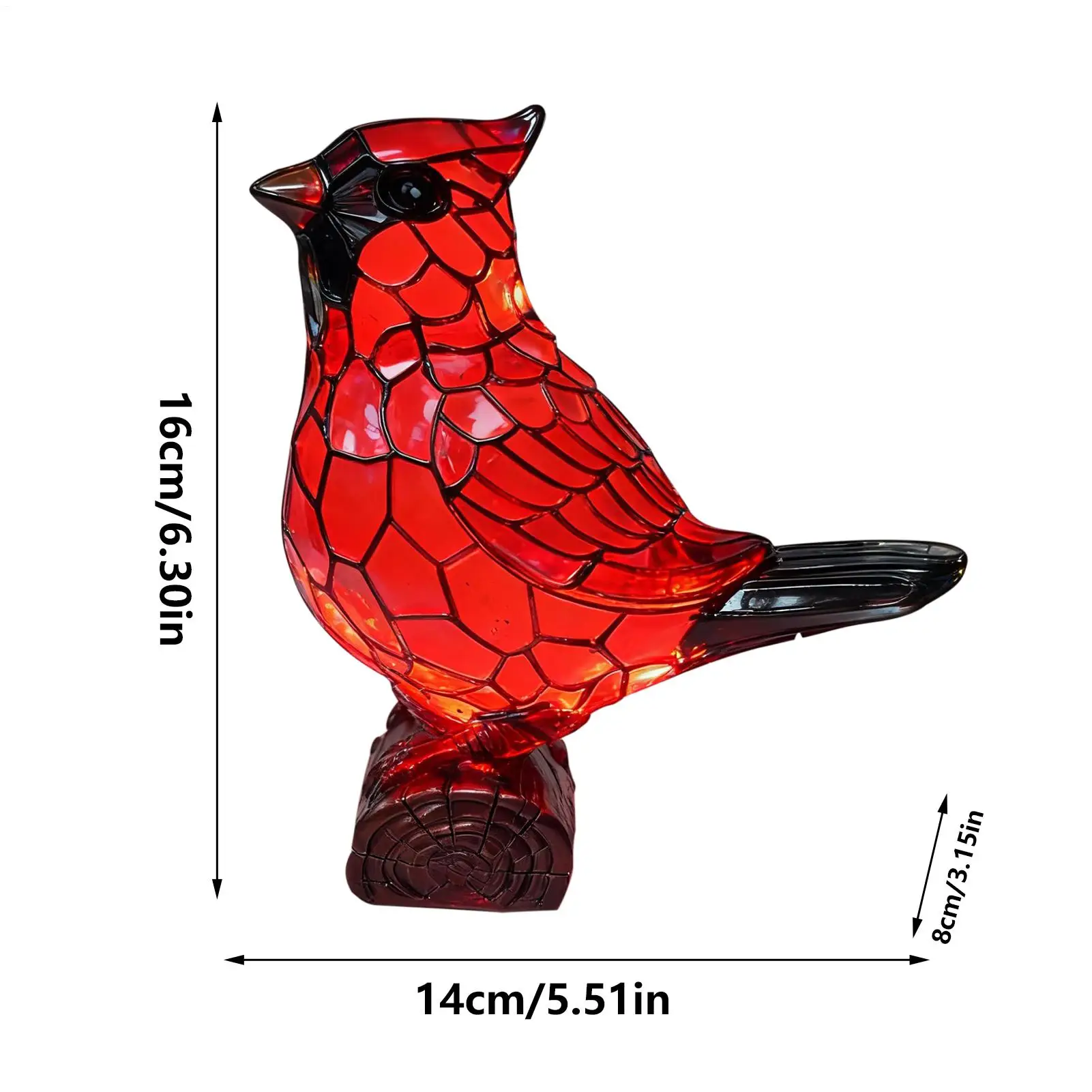 الطيور الجدول مصباح الراتنج الأحمر الطيور ديكورات المنزل السرير ضوء لغرفة المعيشة الحمام الحضانة القراءة ركن النوم فندق #6