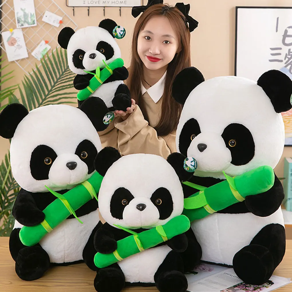 Skin Friendly Panda Stuffed Animal Safe And Gentle For All Ages Gifts Cute Panda Plush With Bamboo