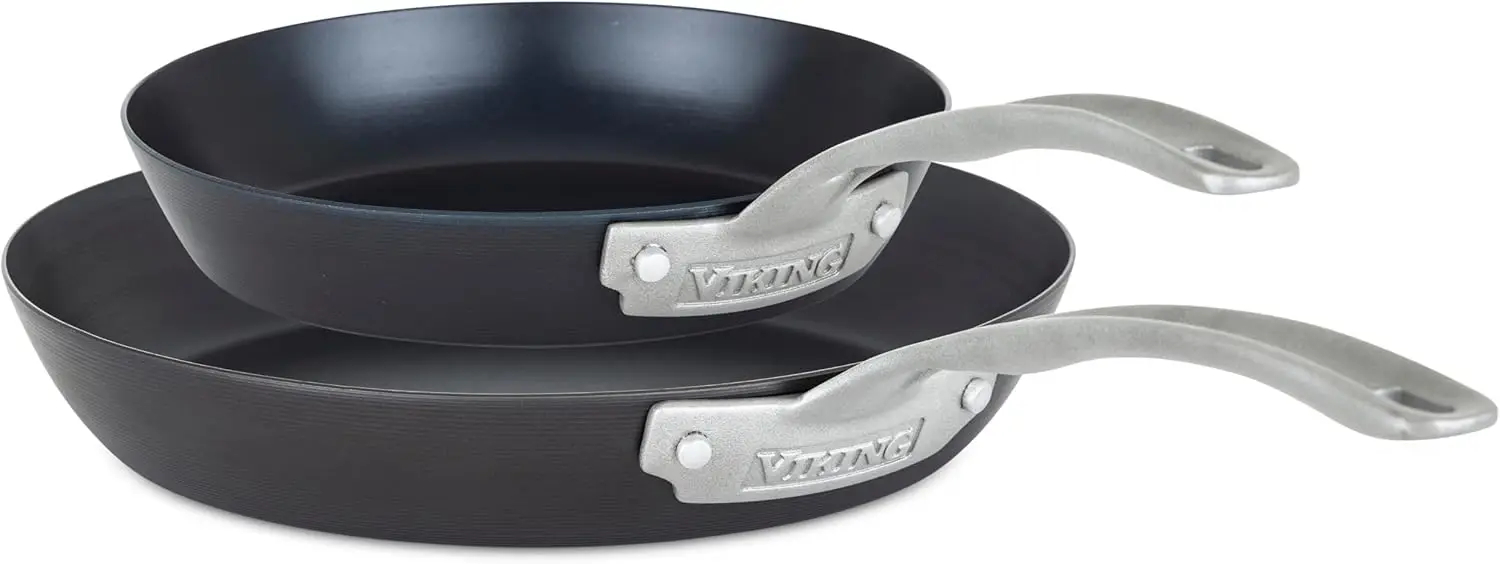 Blue Carbon Steel Nonstick Frying Pans Set, 10 and 12 Inch, Lightweight and Durable for Daily Cooking 1