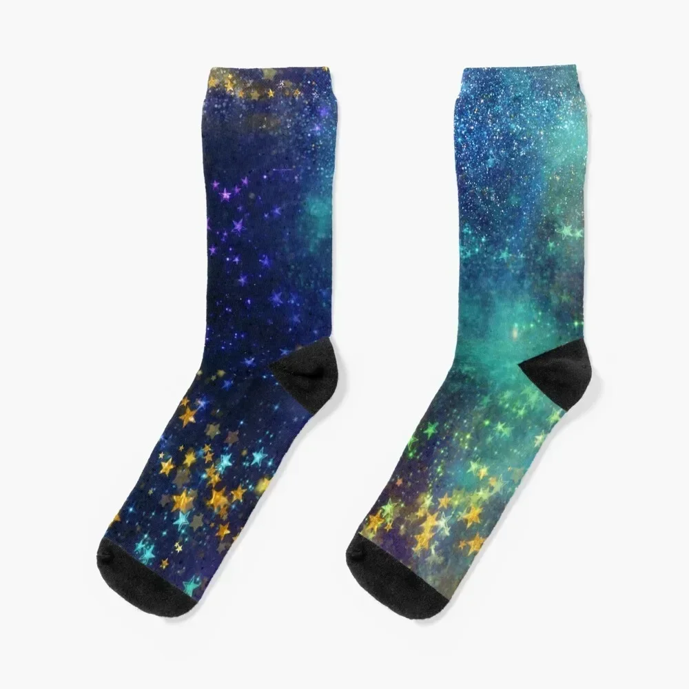 

Celestial Path Space and Stars Abstract Art Socks snow Wholesale designer hockey Male Socks Women's