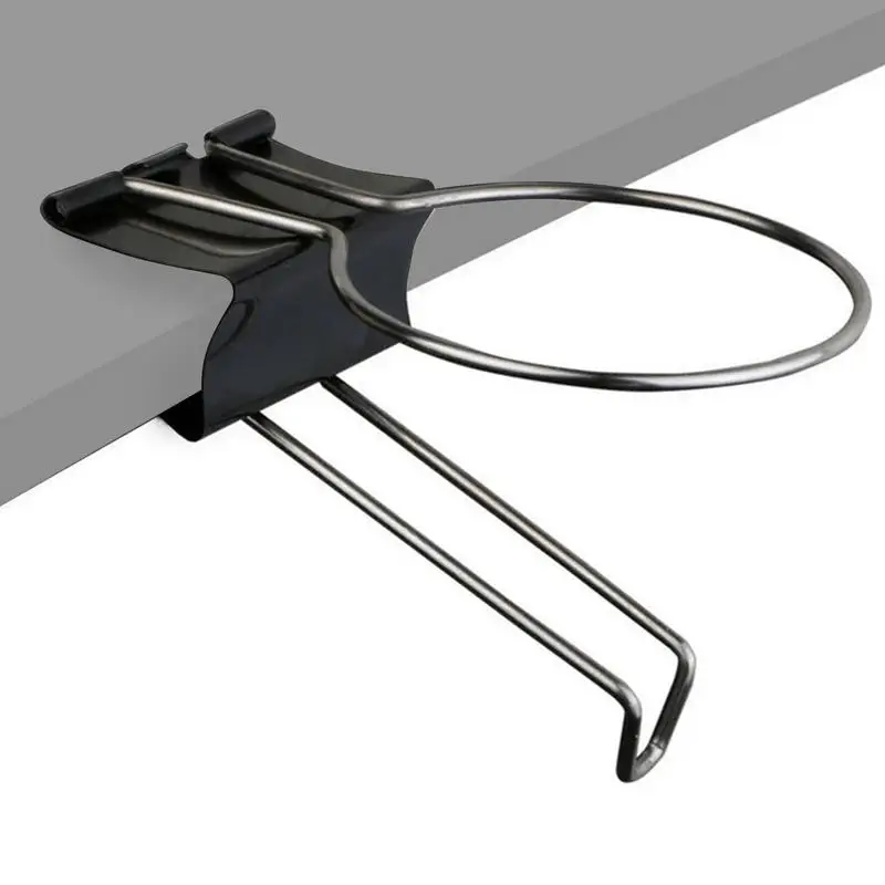 

Cup Holder with Clamp Clip On Anti-Spill Table Cup Holder Water Bottle Holder For Workplace Pencils Cups Desktop Accessories