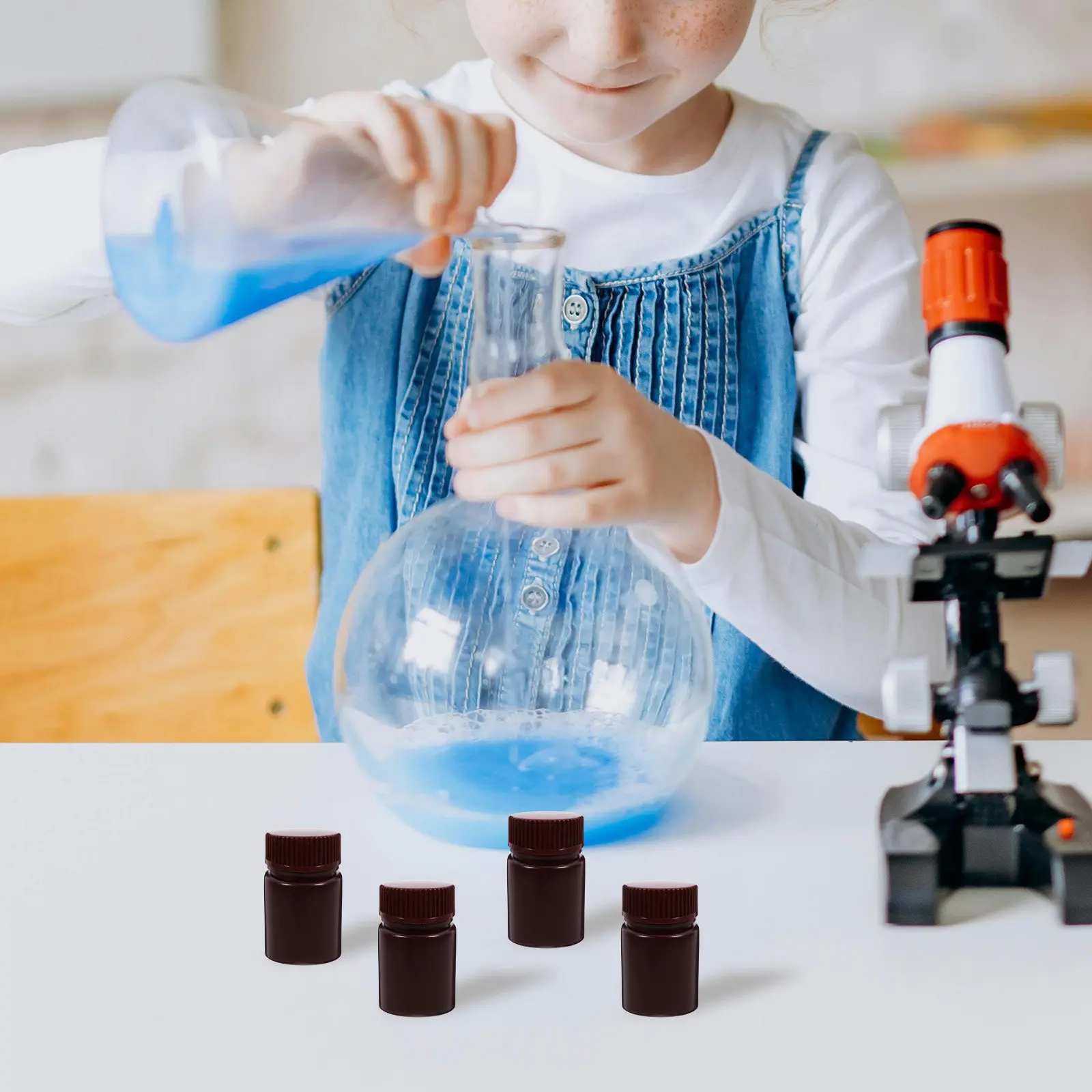 Reagent Bottles Wide Mouth Laboratory Grade Empty Sample Bottles Leak Proof for Water Sample Collection Chemical Storage Easy