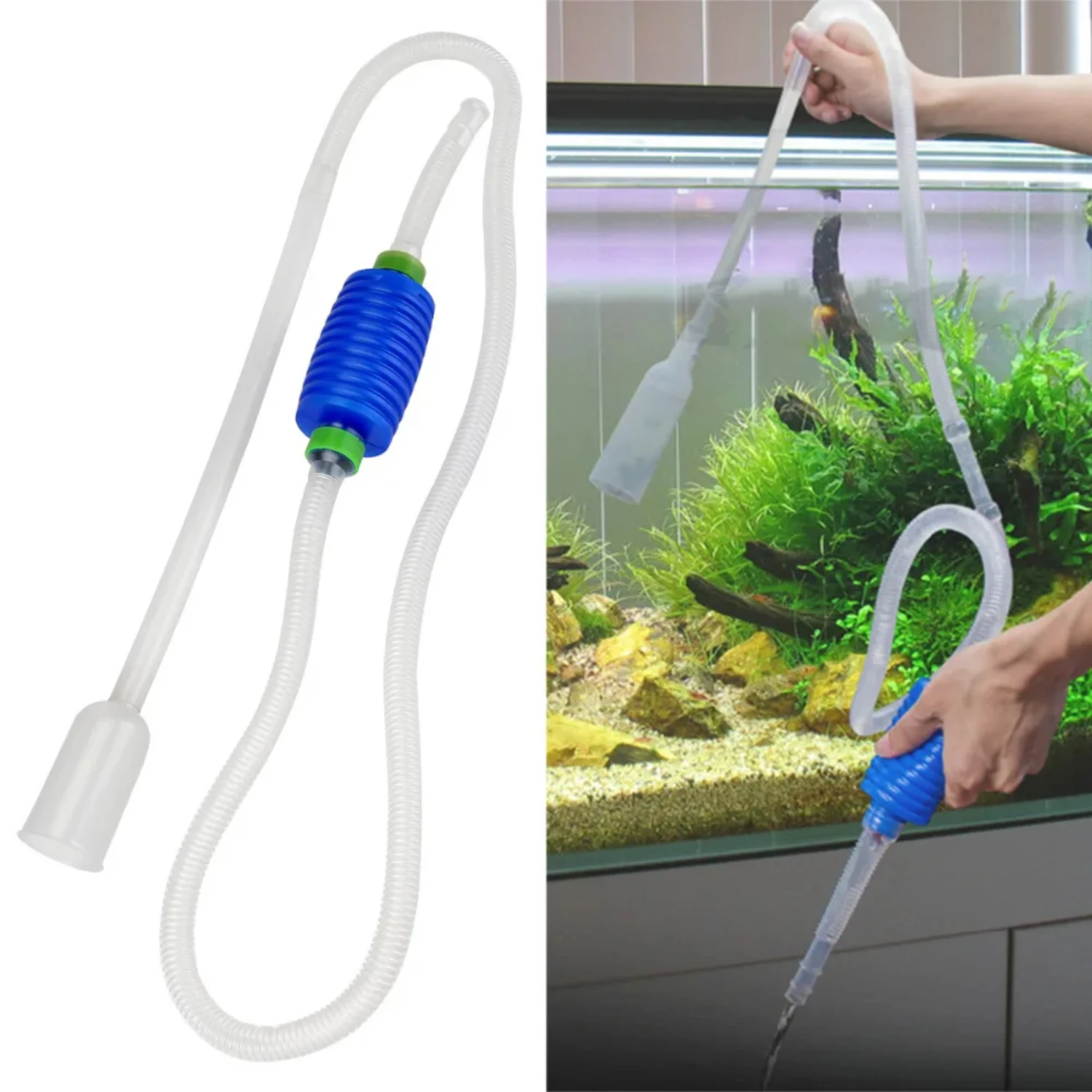 ncy in fish tank maintenance using the efficient and reliable Aquario semi-automatic aquarium vacuum cleaner.