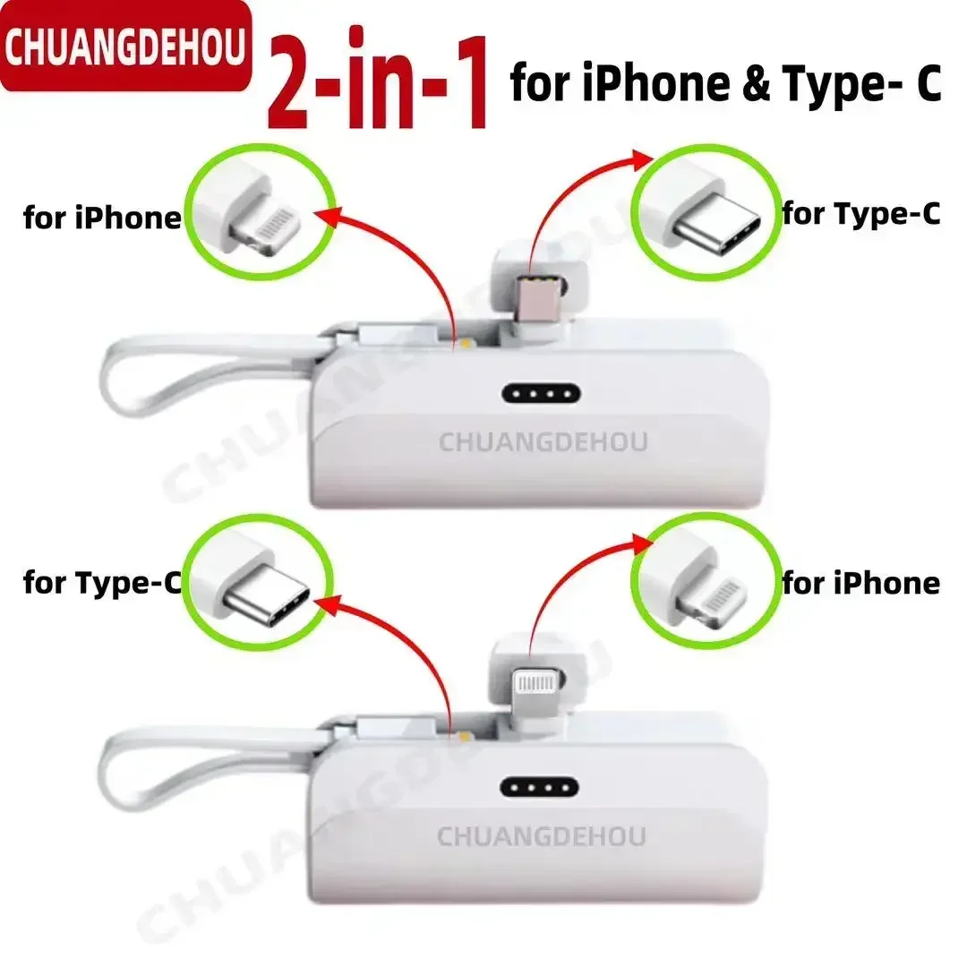 Mini Power Bank 10000mAh Fast Charging Large Capacity Fast Charging Mobile Power iPhone Type-C Emergency External Battery