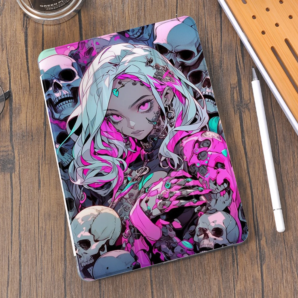 Anime Girls Tablet Mini 6 Leather Cover for iPad 10th Generation Case Pro 11 2024 Air 5 12.9 inch Pro 2022 8th 9th Pencil Holder