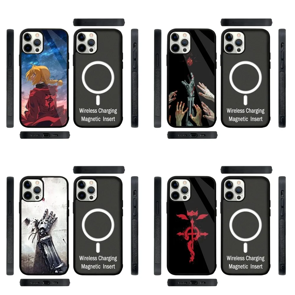 

Anime F-Fullmetal Alchemist Phone Case Strong Magnetic For IPhone 15,14,13,Pro,Max,Plus,11,12,Mini For Magsafe Wireless Charging