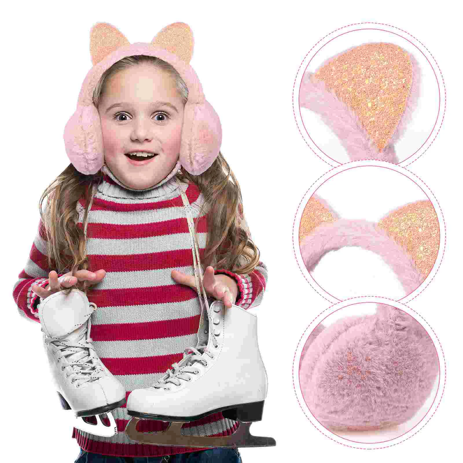 Warm Earmuff Cat Ears Winter for Girls Christmas Stylish Women Warmers Plush Soft