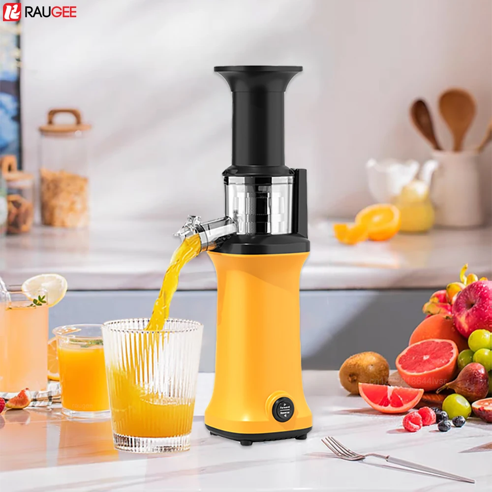 Extractor de Jugos Portátil de Prensado en Frío, Máquina Exprimidora de Frutas y Verduras, Exprimidor Lento de Masticación