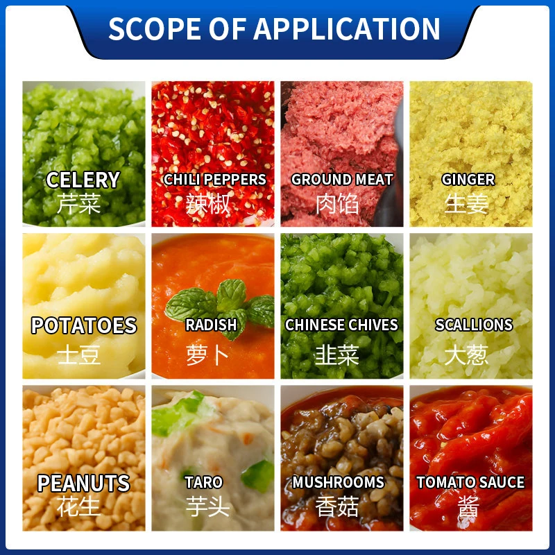 

Коммерческий многофункциональный измельчитель мощностью 1100 Вт, полностью автоматическая мясорубка и миксер, миксер для горячей кастрюли и соуса, 8 л, 220 В