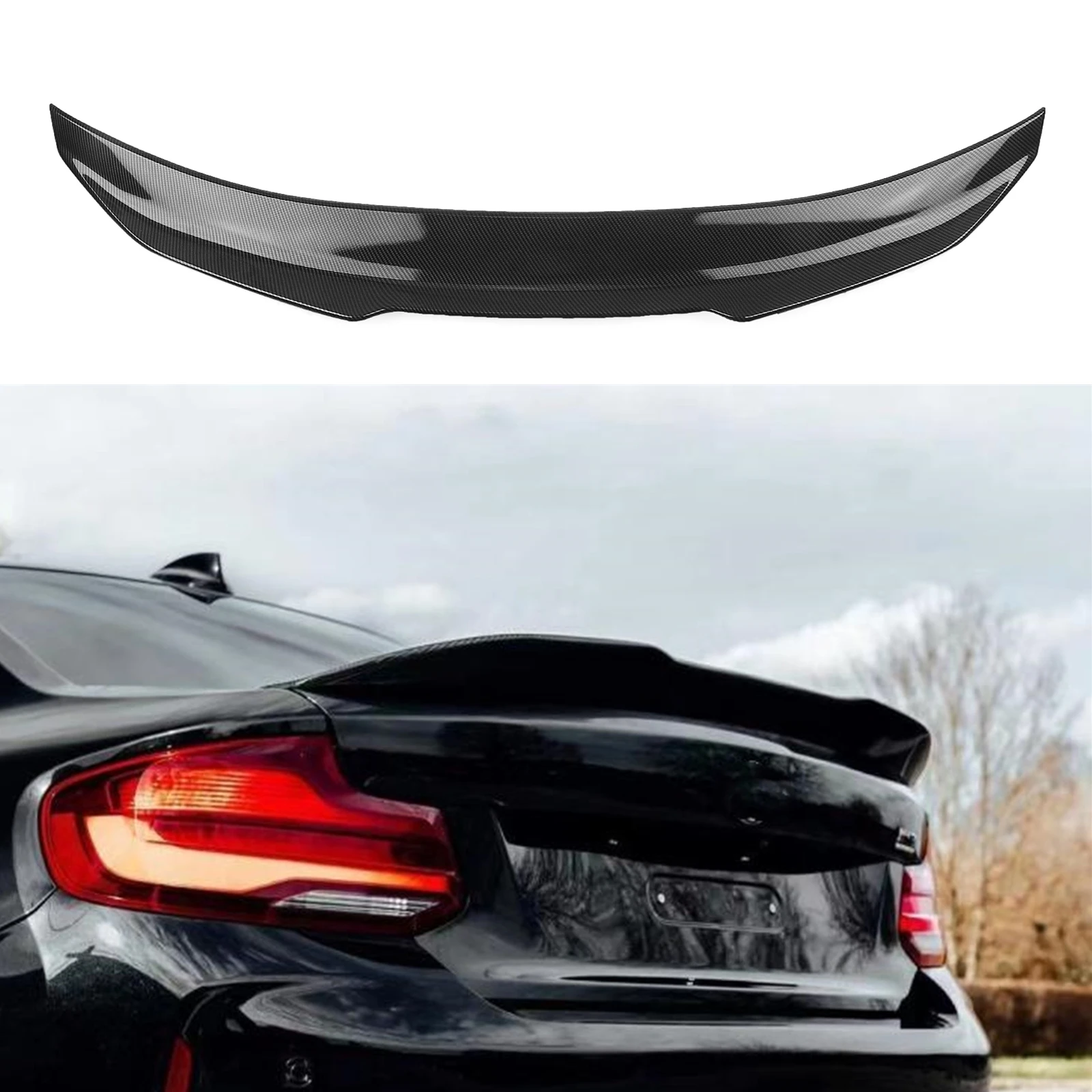 

Спойлер на крыло заднего багажника, сплиттер для губ, клапан-канат, клеш PSM стиль для BMW 2 серии F22 F23 F87 M2 Coupe 218i 220i 2014-2021