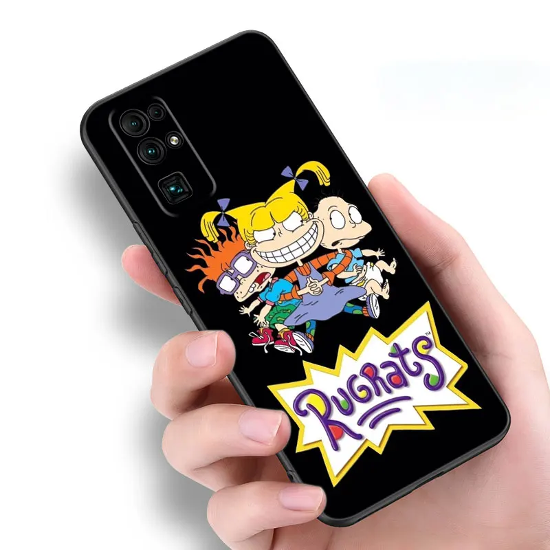 Cartoon R-Rugrats Black Phone Case For Huawei Honor 70 90 Lite X40 GT X50 i X5 Plus X6A X6S X7A X8A X8B X6 X7 X8 X9 4G X9A X9B