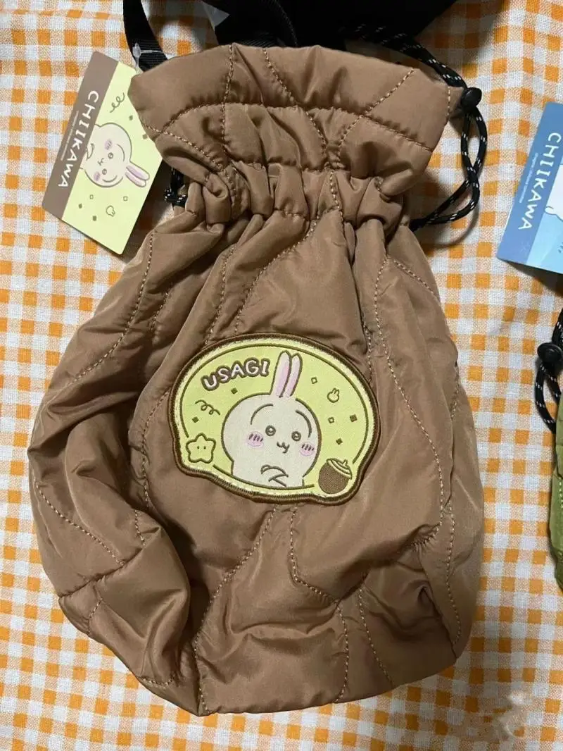 Bolso cruzado con cordón para niña, bolsa de almacenamiento portátil Kawaii, bolsa de hombro bonita, serie Usagi, Anime Chiikawa Hachiware, regalo para niña