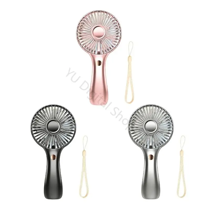 96BA Mini Desk Fan With USB Rechargeable Battery 6 Speed Option Quiet Operation
