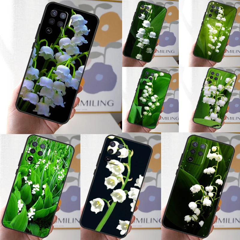 Lily of the Valley Flower For OPPO A17 A16 A15 A54 A74 A94 A58 A78 A98 A76 A96 A5 A9 A52 A72 A77 A79 A53S A57S Case