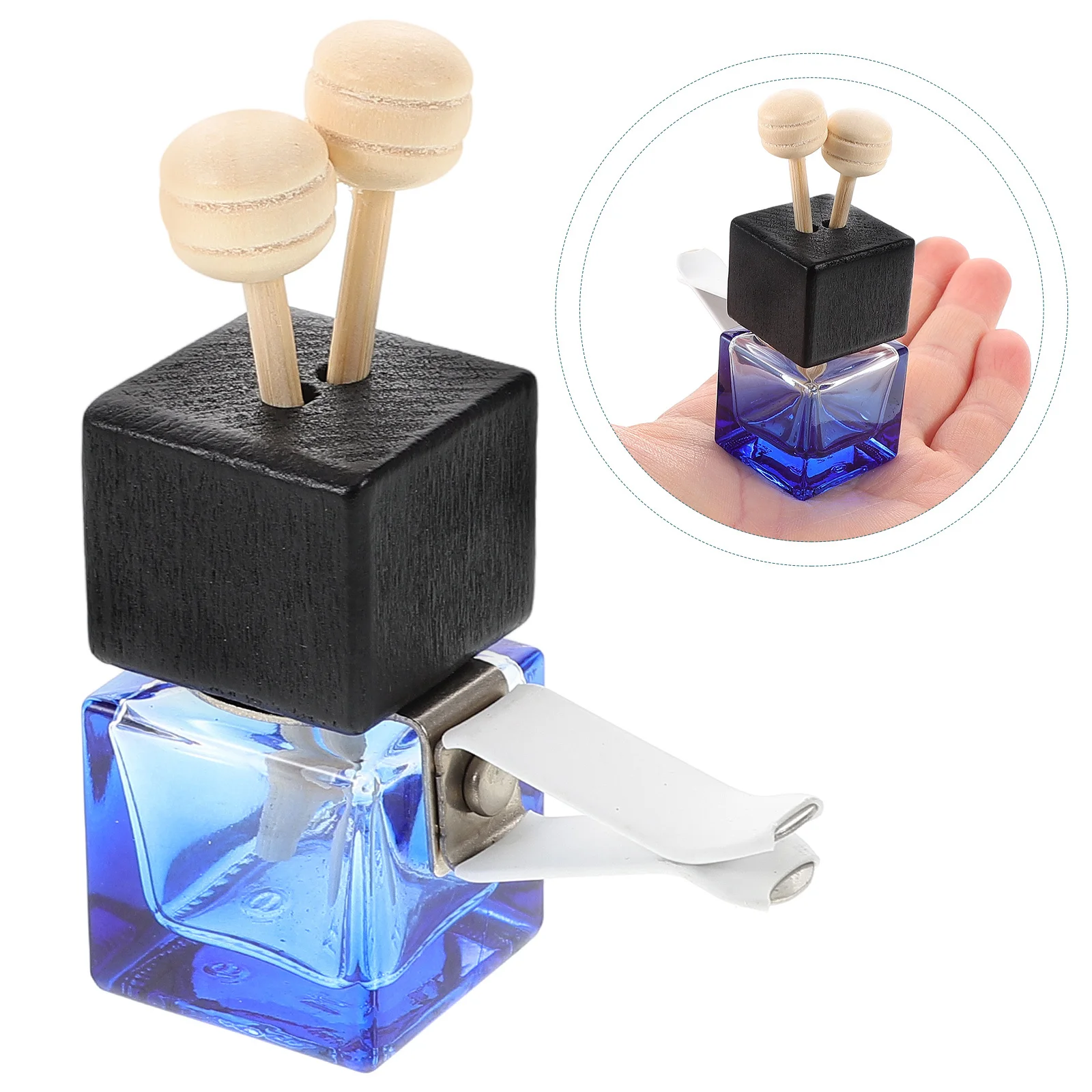 

Car Air Freshener Vent Clip Clear Glass Essential Oil Diffuser Auto Perfume Bottle Aromatherapy Car Vent Air Freshener