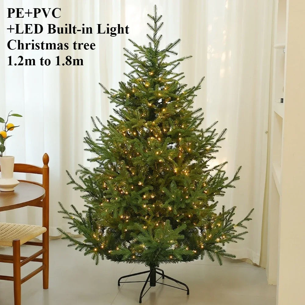

Artificial Christmas Tree PE&PVC with LED Lights Christmas Tree Decoration Home Christmas Party Atmosphere Decoration Supplies