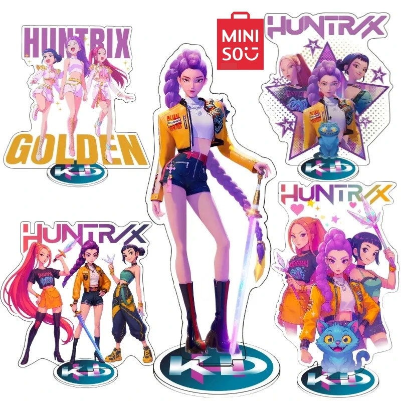 **K-Pop شيطان الصيادين شخصية حامل نموذج مجموعة الصيادين رومي إيجيا أودري الشكل الاكريليك عرض موقف أنيمي ديكور فتاة هدية #1