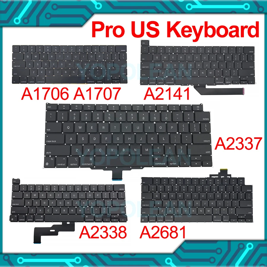 New US Keyboard Replacement For Macbook Pro Air A1706 A1707 A1708