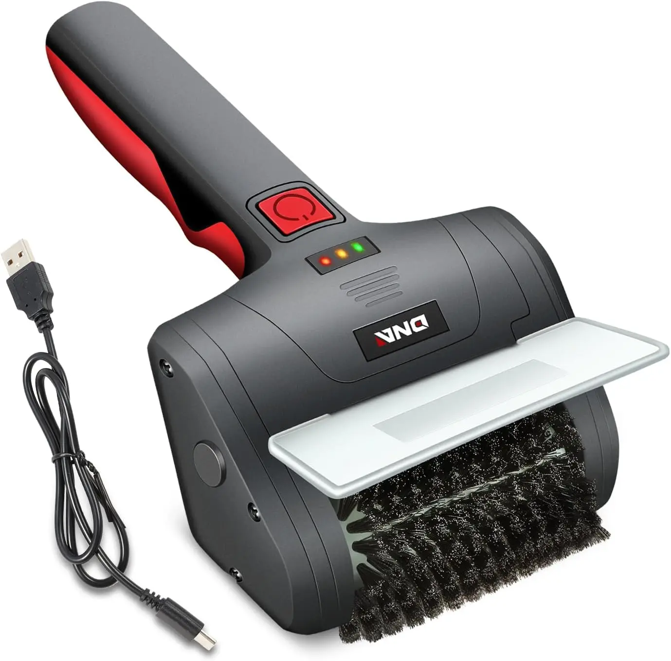 

Rechargeable Cordless Electric Grill Cleaning Scrub Brush with Type-C Charging, Red/Black, Ideal for Outdoor BBQ Tools