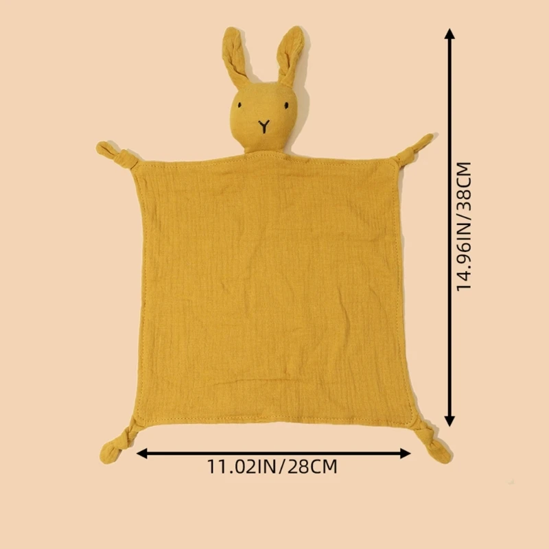 Rabbit Lovey- Blanket for Girls & Boys Cotton Security Blanket Toy for Babies