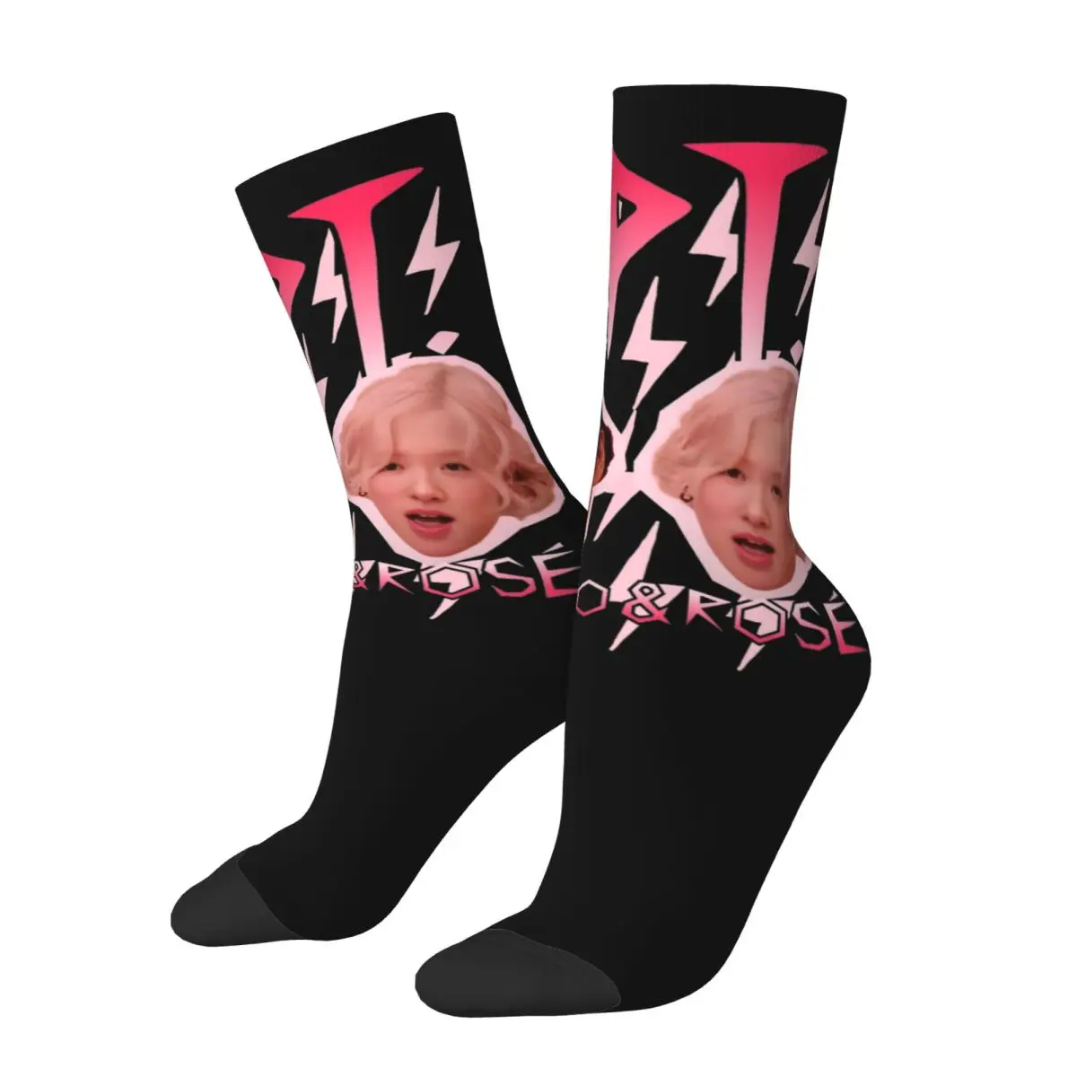 Winter Warm Funny Men's Women's ROSE Bruno Mars APT Apateu Socks Sweat Absorbing Middle Tube Socks