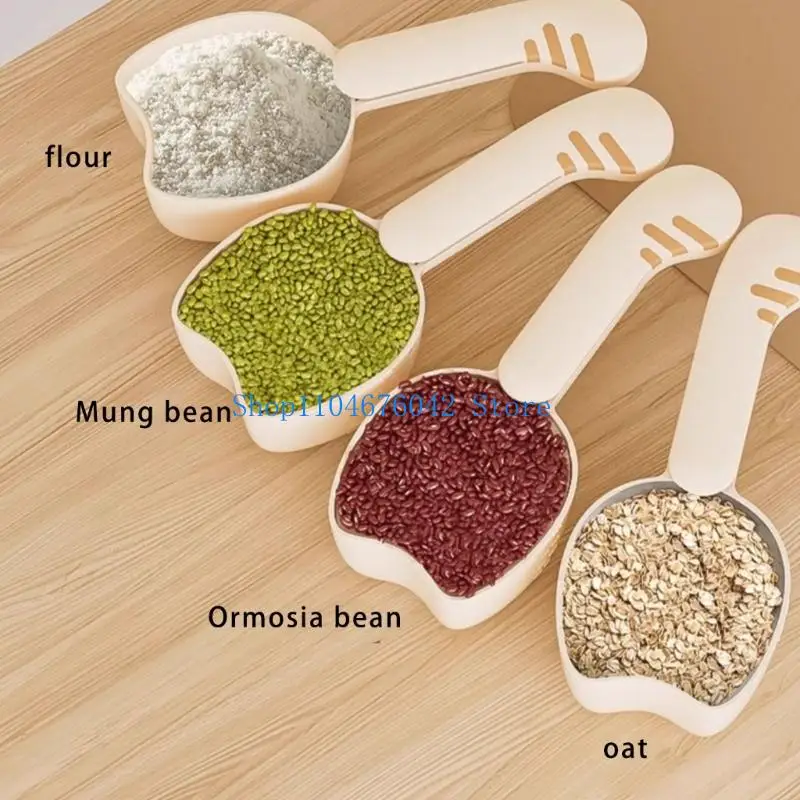 652F Kitchens Spoon With Clip Functionality Accurate Measurement Spoon Produced For Pet And Grains Scooping Tasks