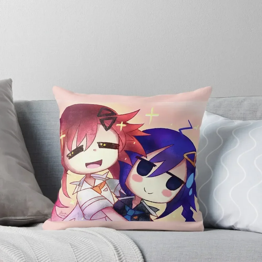 Uzume and Kurome Hyperdimension Neptunia Throw Pillow Throw Pillow Covers pillow