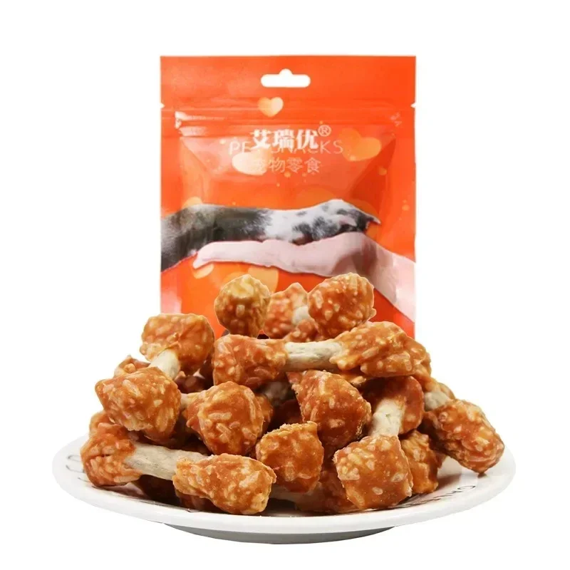 Hund Tiernahrung Huhn Hantel kleine und mittlere Welpen Erwachsenen Hund Kalzium Zahn reinigung Knochen Hund Snacks