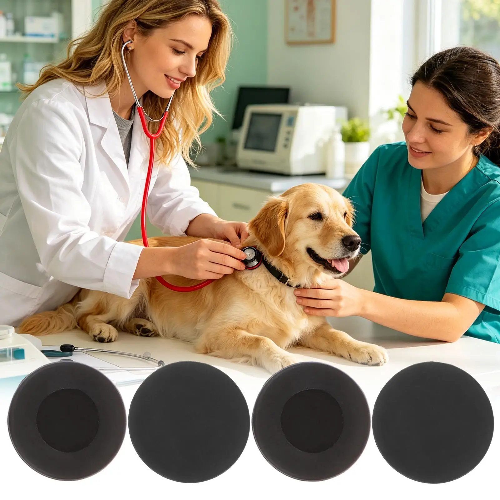 Stethoscope Protective Cover 4 Pieces Chestpiece Protector Replacement Silicone Stethoscope Diaphragm Covers For Doctors Nurses