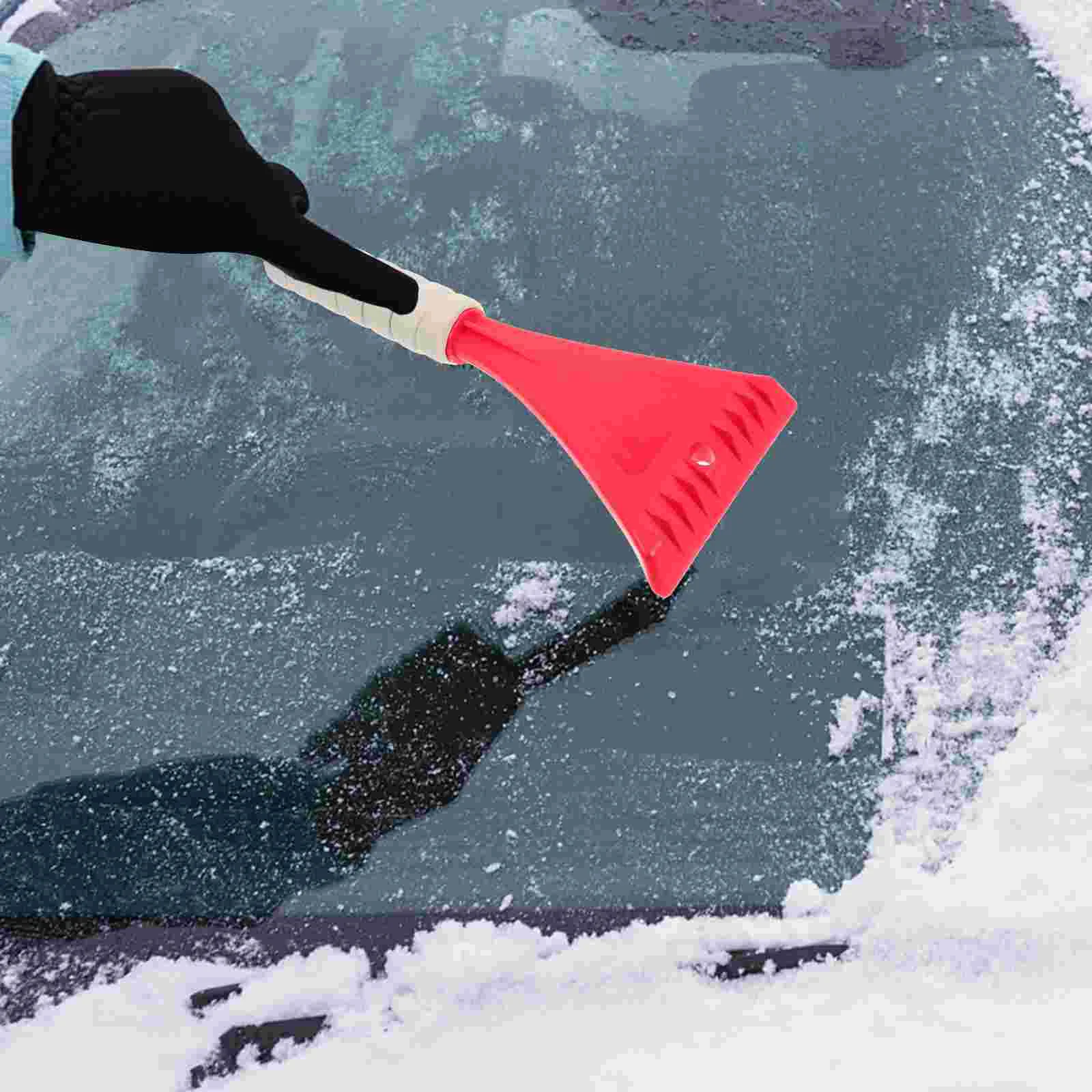 Grattoir à neige en plastique pour voiture, OligHandle noir, Multi pour utilisation d'urgence, Brosse à neige pour urgences, 2 pièces