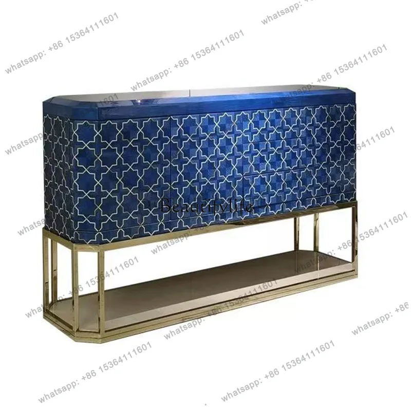 Factory Direct Entry Porch Cabinet Solid Wood Household Locker Villa Luxury Cabinet Dining Side Multi-functional Decorative
