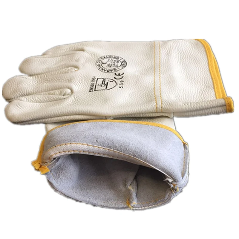 Cow Skin Leather Gloves Safe Men Work Safety Working Mechanical Repairing Gardening Gloves Insulation Welder Welding Gloves