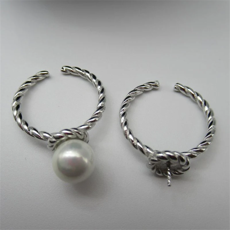 

2PCS/Lot Wholesale Openable 925 Sterling Silver Cabochon For Jewelry DIY Making Ring Setting Accessories
