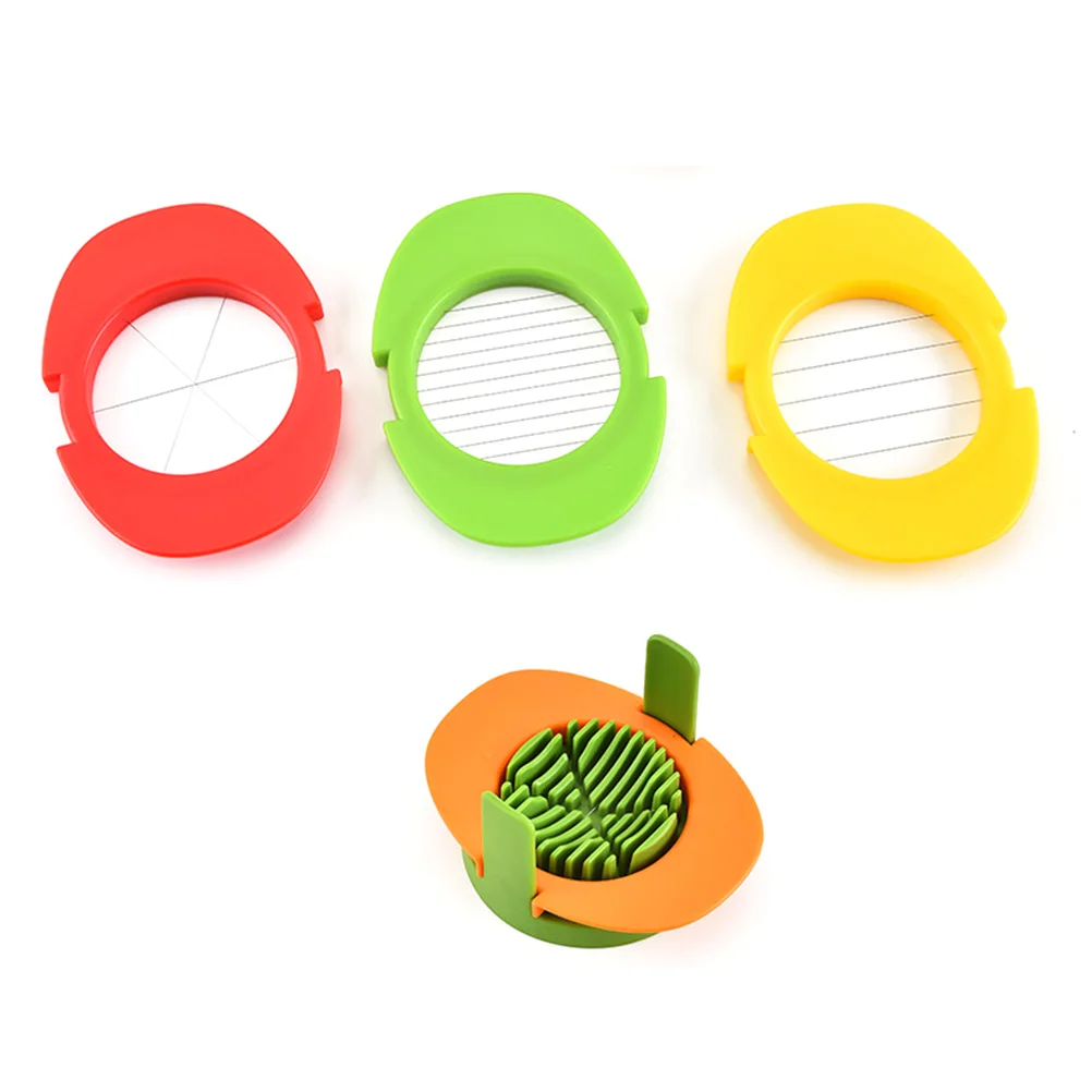 

Egg Slicer Stainless Steel Plastic Safe Kitchen Tool Cutting Eggs Fruits Vegetables Easy Clean Multifunctional Egg