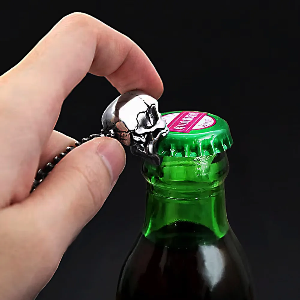 Unisex-Halskette mit gebogenem Schädel-Skelett-Anhänger aus Edelstahl, Vintage-Knochen-Anhänger, Gothic Hip-Hop Biker Mode-Schmuck Geschenk – Detail 3