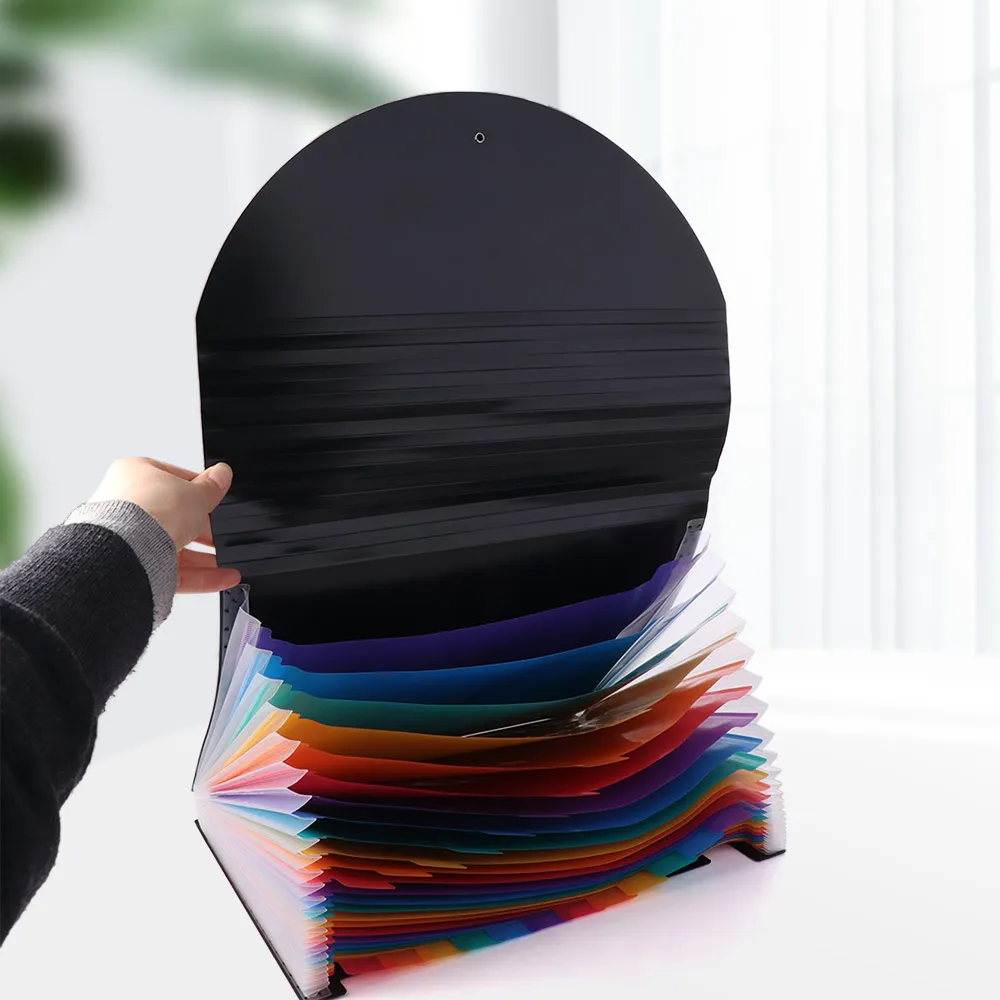 

25 Pockets File Folder Organizer Rainbow Multi-Purpose Expandable Filing Box Plastic Large Capacity Art Supplies Folder Office