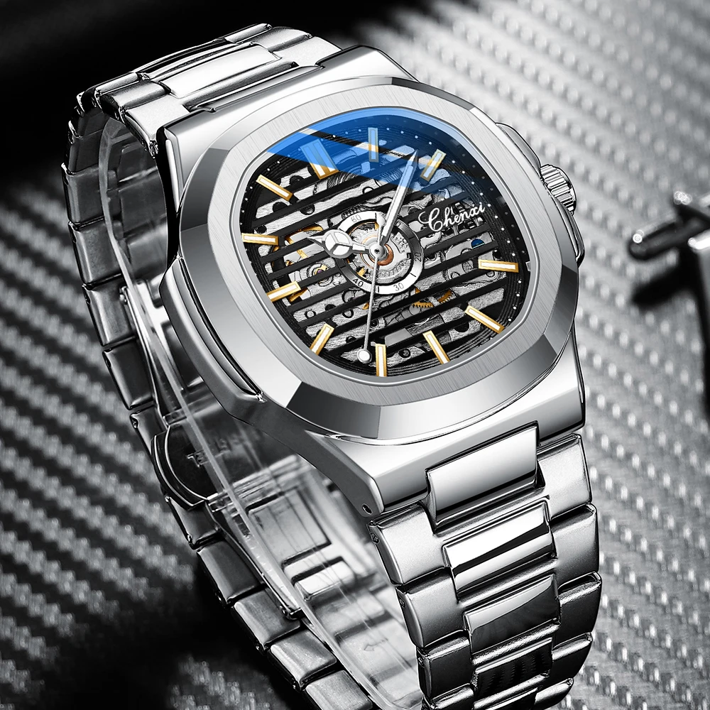 CHENXI New 2026 Men Mechanical Watch Top Brand Luxury Full Steel Automatic Watch Sport Waterproof Watch Men Relogio Masculino