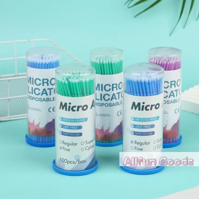[TG835]100Pcs 100Pcs Disposable Micro Brush Applicator Latex Free Fine Soft Tips For Dental Clinic Lash Extension Makeup Use