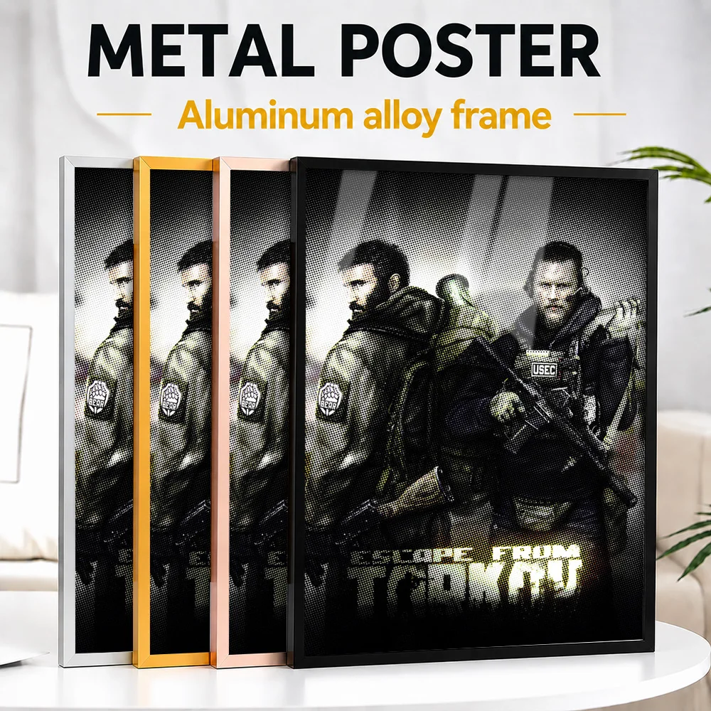 Escape From Tarkov Framed Aluminum Metal Poster Customized Hero Tribute Wall Art Designed For Players To Display In Game Room